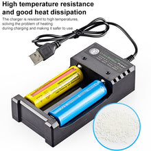 Load image into Gallery viewer, Dual Slot USB Charging Seat 3.7V Lithium Battery Charger