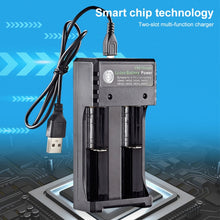 Load image into Gallery viewer, Dual Slot USB Charging Seat 3.7V Lithium Battery Charger