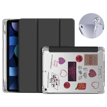 Load image into Gallery viewer, Silicone Airbag Transparent Flat Leather Case with Pen Slot