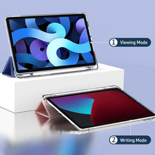 Load image into Gallery viewer, Silicone Airbag Transparent Flat Leather Case with Pen Slot