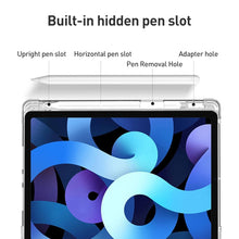 Load image into Gallery viewer, Silicone Airbag Transparent Flat Leather Case with Pen Slot