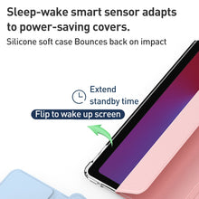 Load image into Gallery viewer, Silicone Airbag Transparent Flat Leather Case with Pen Slot