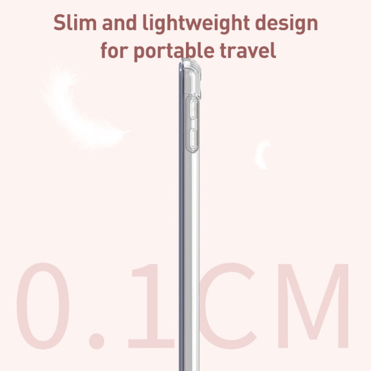 Silicone Airbag Transparent Flat Leather Case with Pen Slot