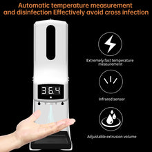 Load image into Gallery viewer, K9 Pro Handsfree Non-contact Body Light-sensitive Distance Sensor Thermometer + 1000ml Automatic Non-contact Liquid Soap Dispenser with Base Mount, K9 Pro