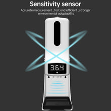 Load image into Gallery viewer, K9 Pro Handsfree Non-contact Body Light-sensitive Distance Sensor Thermometer + 1000ml Automatic Non-contact Liquid Soap Dispenser with Base Mount, K9 Pro