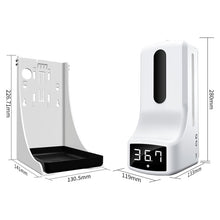 Load image into Gallery viewer, K9 Pro Handsfree Non-contact Body Light-sensitive Distance Sensor Thermometer + 1000ml Automatic Non-contact Liquid Soap Dispenser with Base Mount, K9 Pro