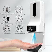 Load image into Gallery viewer, K9 Pro Handsfree Non-contact Body Light-sensitive Distance Sensor Thermometer + 1000ml Automatic Non-contact Liquid Soap Dispenser with Base Mount, K9 Pro