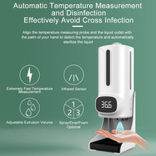 Load image into Gallery viewer, K9 Pro Plus Handsfree Non-contact Body Thermometer + 1000ml Automatic Non-contact Liquid Soap Dispenser with Base Mount, 15 Languages Voice Broadcast, K9 Pro Plus