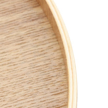 Load image into Gallery viewer, Creative Round Solid Wood Tea Tray Hotel Wooden Tay Storage Tray, Diameter: 33cm, Wood Color, Diameter: 33cm