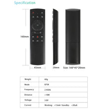 Load image into Gallery viewer, G20S 2.4G Air Mouse Remote Control with Fidelity Voice Input &amp; IR Learning &amp; 6-axis Gyroscope for PC &amp; Android TV Box &amp; Laptop &amp; Projector, G20S