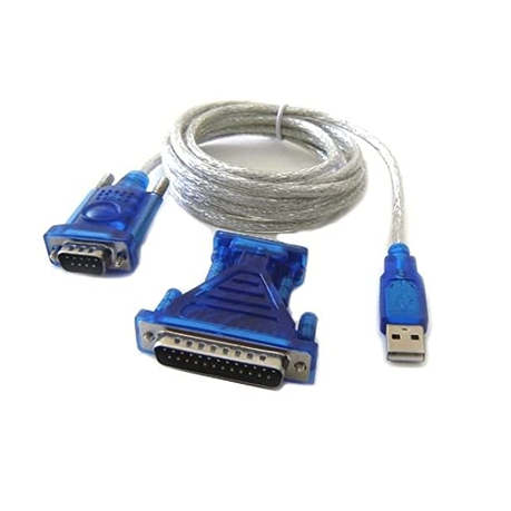 Techme USB to RS232 Cable With 25 pin Serial Adapter