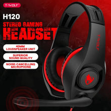 Load image into Gallery viewer, T-WOLF H120 Gaming Headset With Adjustable Mic