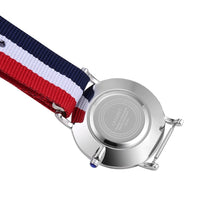 Load image into Gallery viewer, CAGARNY 6813 Concise Style Ultra Thin Quartz Wrist Watch with Striped Nylon Band for Women