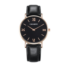 Load image into Gallery viewer, CAGARNY 6812 Round Dial Alloy Case Fashion Men Quartz Watch with PU Leather Band