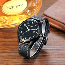 Load image into Gallery viewer, CAGARNY 6862 Round Dial Alloy Case Fashion Men Quartz Watch with PU Leather Band