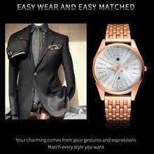 Load image into Gallery viewer, YAZOLE 368 Men Fashion Business Steel Strap Band Quartz Wrist Watch, Luminous Points