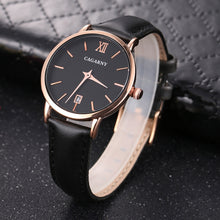 Load image into Gallery viewer, CAGARNY 6879 Fashion imported Quartz Wrist Watch with Leather Band