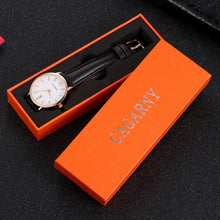 Load image into Gallery viewer, CAGARNY 6879 Fashion imported Quartz Wrist Watch with Leather Band