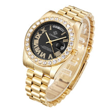 Load image into Gallery viewer, CAGARNY 6866 Fashion Life Waterproof Gold Steel Band Quartz Watch