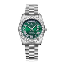 Load image into Gallery viewer, CAGARNY 6866 Fashion Life Waterproof Silver Steel Band Quartz Watch, Silver Steel Band