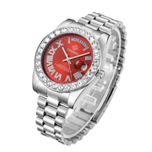 Load image into Gallery viewer, CAGARNY 6866 Fashion Life Waterproof Silver Steel Band Quartz Watch, Silver Steel Band