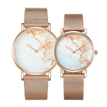 Load image into Gallery viewer, CAGARNY 6812 Round Dial Alloy Gold Case Fashion Couple Watch Men &amp; Women Lover Quartz Watches with Stainless Steel Band
