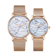 Load image into Gallery viewer, CAGARNY 6812 Round Dial Alloy Gold Case Fashion Couple Watch Men &amp; Women Lover Quartz Watches with Stainless Steel Band
