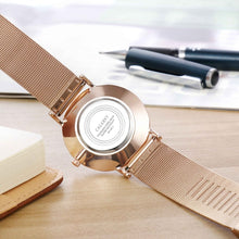 Load image into Gallery viewer, CAGARNY 6812 Round Dial Alloy Gold Case Fashion Women Watch Quartz Watches with Stainless Steel Band