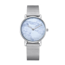 CAGARNY 6812 Round Dial Alloy Silver Case Fashion Women Watch Quartz Watches with Stainless Steel Band