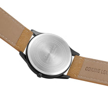 Load image into Gallery viewer, CAGARNY 6850 Fashion Dual Quartz Movement Wrist Watch with Genuine Leather Band(Brown Band Black Window)