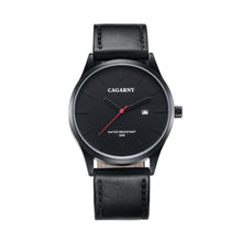 Load image into Gallery viewer, CAGARNY 6865 Fashion Dual Quartz Movement Wrist Watch with Genuine Leather Band