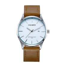 Load image into Gallery viewer, CAGARNY 6865 Fashion Dual Quartz Movement Wrist Watch with Genuine Leather Band