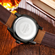 Load image into Gallery viewer, CAGARNY 6833 Fashionable Five Needles Quartz Sport Wrist Watch with Leather Band for Men(Red Scale)