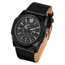 Load image into Gallery viewer, CAGARNY 6838(1) Fashionable Quartz Wrist Watch with Leather Band for Men(Black Window White Scale)