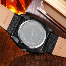 Load image into Gallery viewer, CAGARNY 6838(1) Fashionable Quartz Wrist Watch with Leather Band for Men(Black Window White Scale)