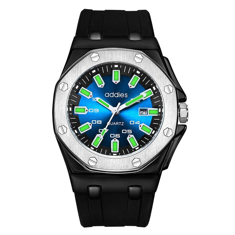 addies MY-052 Business Multifunctional Luminous Watch Silicone Watchstrap Watch for Men