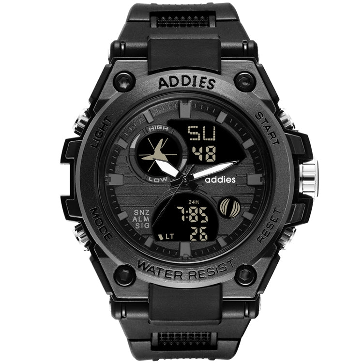 addies MY-1818 Luminous Three-window LED Outdoor Sports Multi-function Electronic Watch for Men, Support Calendar / Alarm Clock / Timer