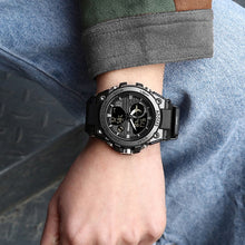 Load image into Gallery viewer, addies MY-1818 Luminous Three-window LED Outdoor Sports Multi-function Electronic Watch for Men, Support Calendar / Alarm Clock / Timer