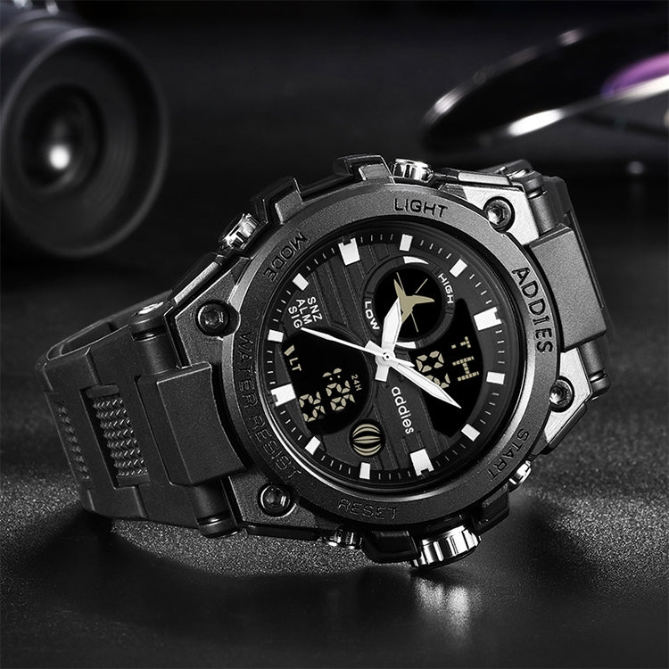 addies MY-1818 Luminous Three-window LED Outdoor Sports Multi-function Electronic Watch for Men, Support Calendar / Alarm Clock / Timer
