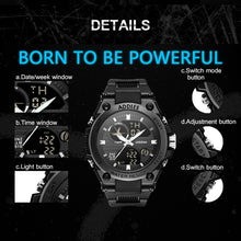 Load image into Gallery viewer, addies MY-1818 Luminous Three-window LED Outdoor Sports Multi-function Electronic Watch for Men, Support Calendar / Alarm Clock / Timer
