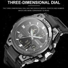 Load image into Gallery viewer, addies MY-1818 Luminous Three-window LED Outdoor Sports Multi-function Electronic Watch for Men, Support Calendar / Alarm Clock / Timer