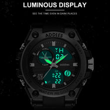 Load image into Gallery viewer, addies MY-1818 Luminous Three-window LED Outdoor Sports Multi-function Electronic Watch for Men, Support Calendar / Alarm Clock / Timer