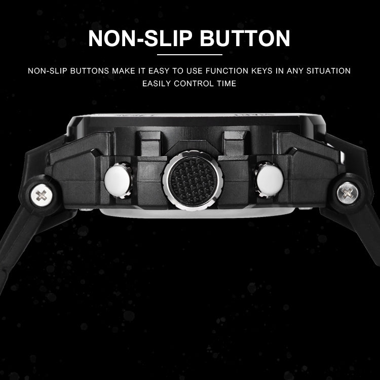 addies MY-1818 Luminous Three-window LED Outdoor Sports Multi-function Electronic Watch for Men, Support Calendar / Alarm Clock / Timer