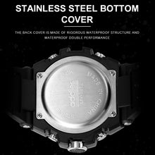 Load image into Gallery viewer, addies MY-1818 Luminous Three-window LED Outdoor Sports Multi-function Electronic Watch for Men, Support Calendar / Alarm Clock / Timer