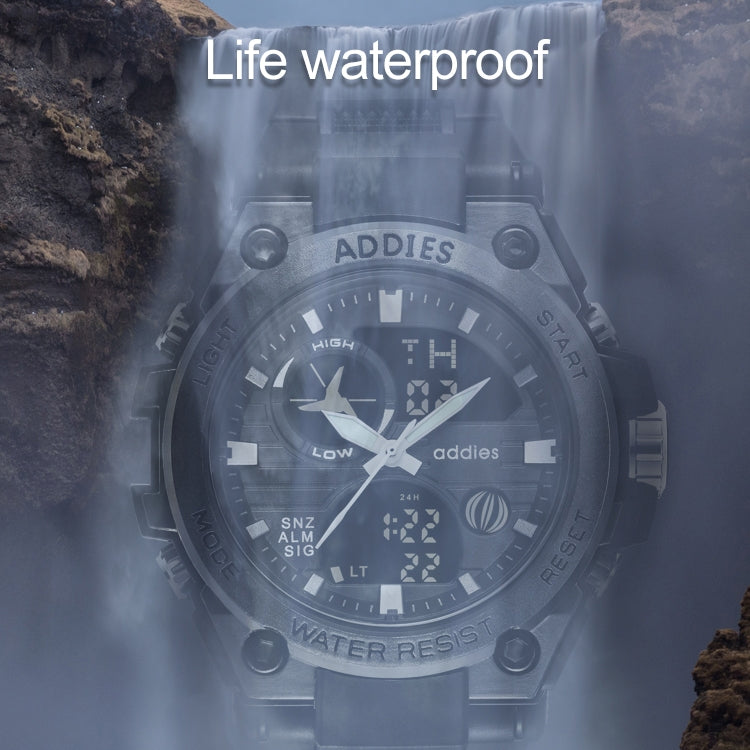 addies MY-1818 Luminous Three-window LED Outdoor Sports Multi-function Electronic Watch for Men, Support Calendar / Alarm Clock / Timer