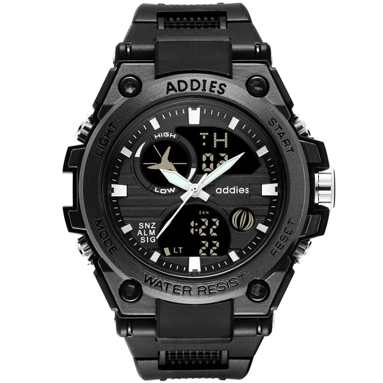 addies MY-1818 Luminous Three-window LED Outdoor Sports Multi-function Electronic Watch for Men, Support Calendar / Alarm Clock / Timer