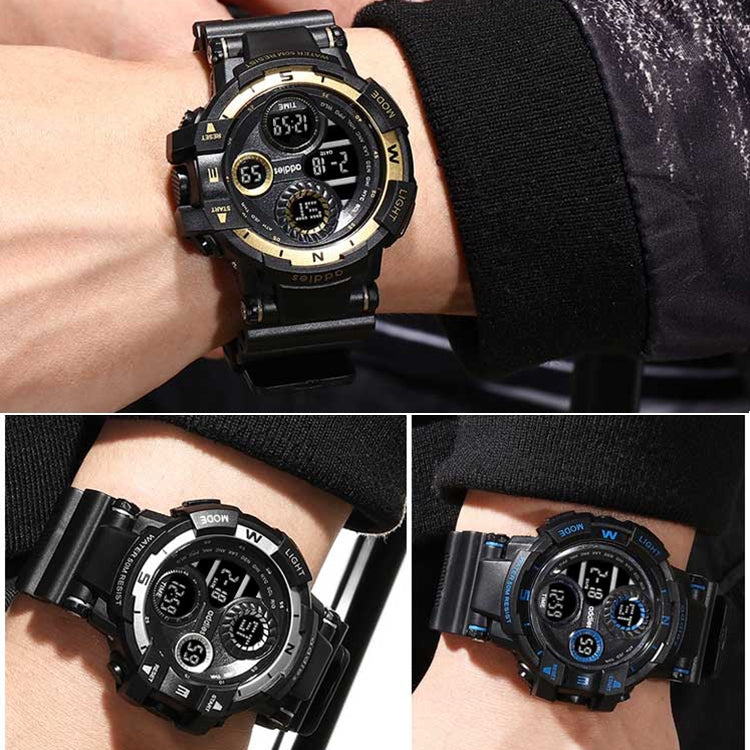 addies MY-1901 Luminous Three-window LED Outdoor Sports Multi-function Electronic Watch for Men, Support Calendar / Alarm Clock / Timer / Talking