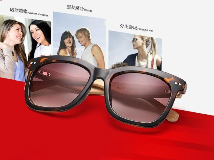 Bamboo Sunglasses, curd, sand black, Brown
