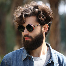 Load image into Gallery viewer, Retro Carved Round Sunglasses