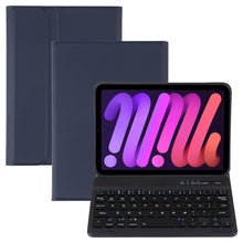 Load image into Gallery viewer, A06 Detachable Lambskin Texture Ultra-thin TPU Bluetooth Keyboard Leather Tablet Case with Stand For iPad mini 6 / mini 7